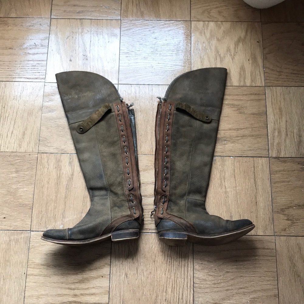 Jeffrey Campbell over the knee leather boots